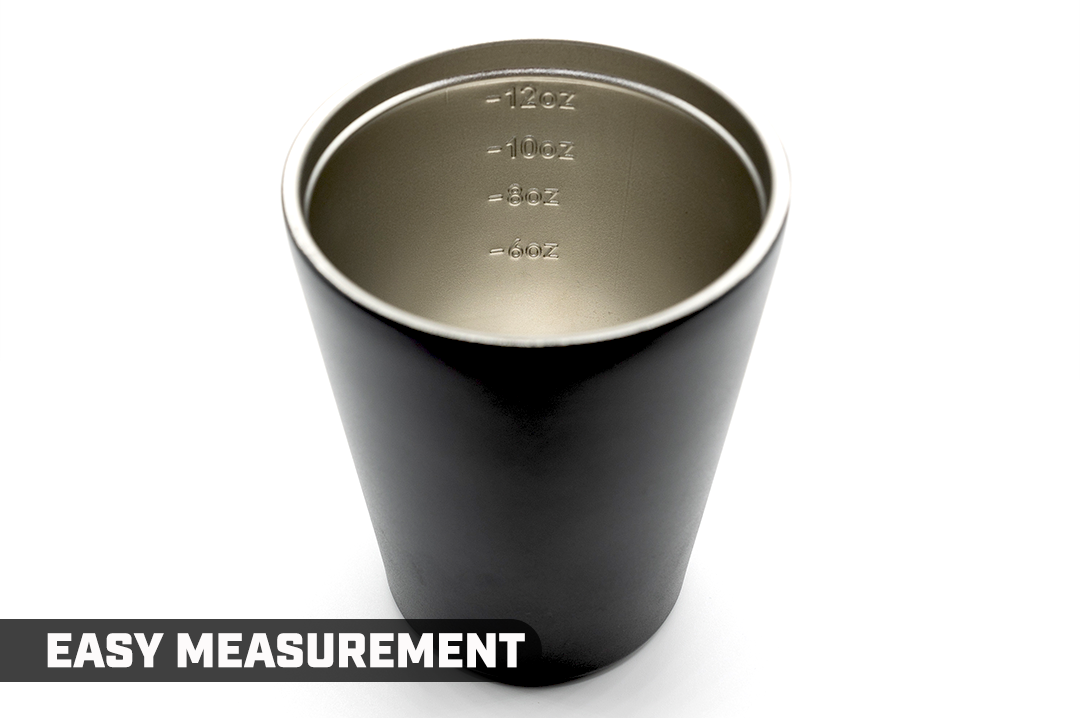 ADK MUG BLACK: Stainless Steel Double Insulated Cup 350ml